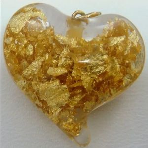 24 K gold flakes pendant